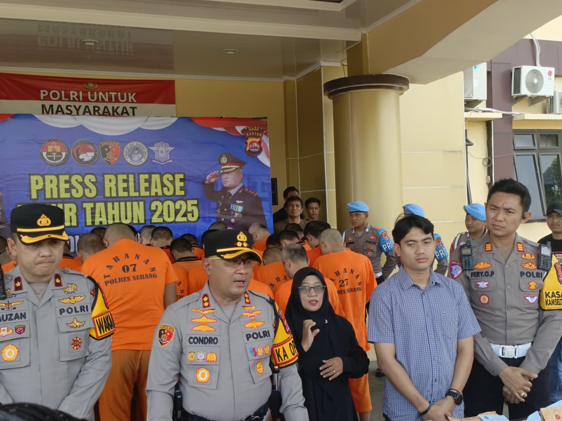 Kapolres Serang  AKBP Condro Sasongko Paparkan Berbagai Capaian Signifikan Polres Serang