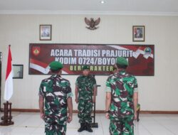 Pimpin Tradisi Korp Raport Pindah Satuan, Dandim 0724/Boyolali Tekankan Loyalitas dan Jaga Silaturahmi