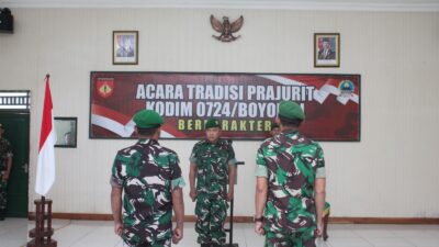 Pimpin Tradisi Korp Raport Pindah Satuan, Dandim 0724/Boyolali Tekankan Loyalitas dan Jaga Silaturahmi