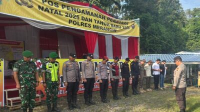 Pos Ops Nataru 2025 Pasar Bawah Bangko Berjalan Aman dan Kondusif