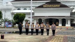 Polda Banten Gelar Apel Pengamanan Aksi Unjuk Rasa Aliansi Buruh KSPI di KP3B