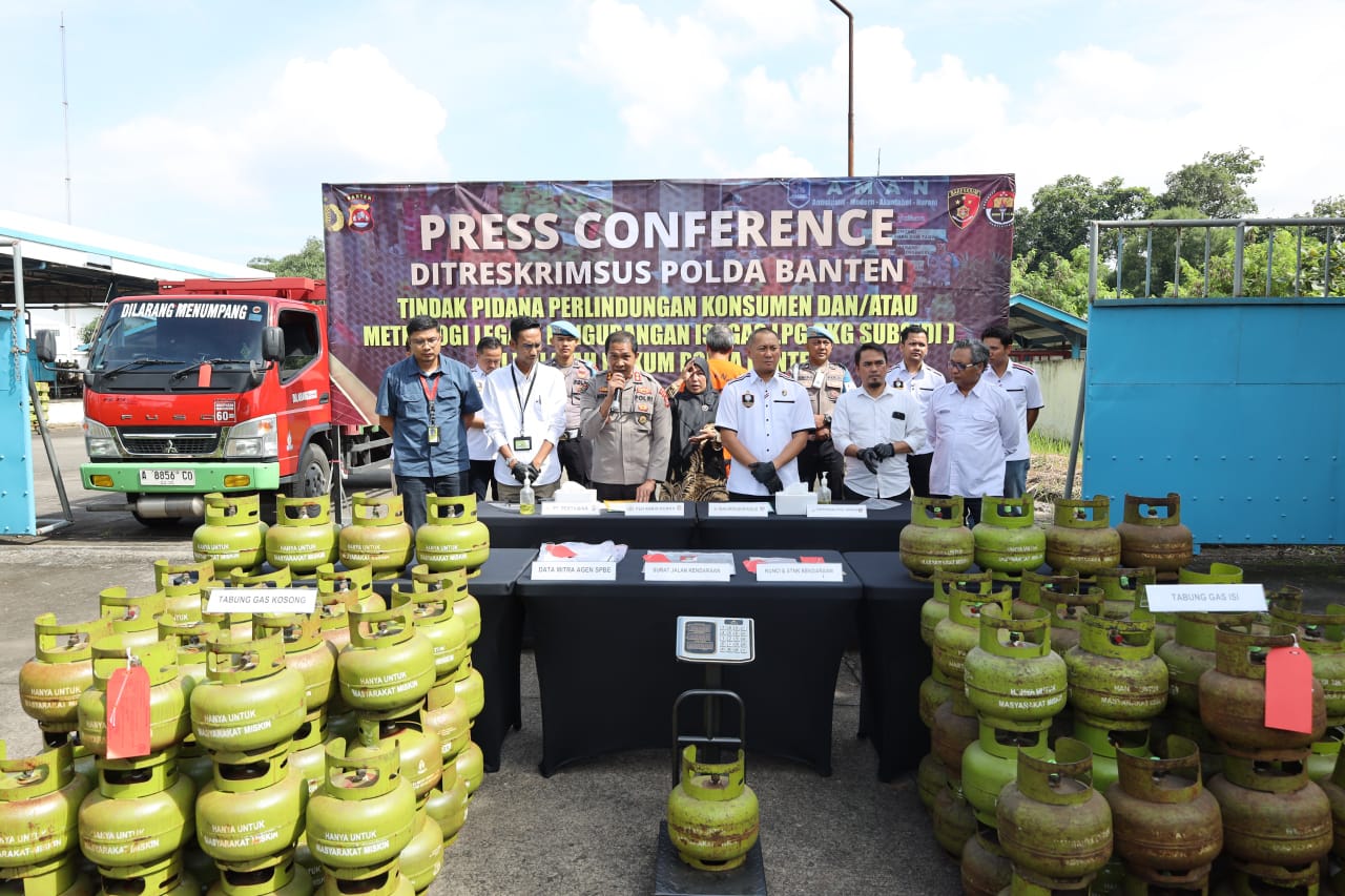 Polda Banten Ungkap Praktik Curang Pengisian LPG Subsidi, Negara Rugi Rp3,3 Miliar