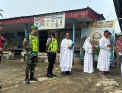 Tunjukkan Komitmen, Koramil 420-09/Bangko turut dalam pelaksanaan tugas pengamanan di Pos Nataru TA 2025.