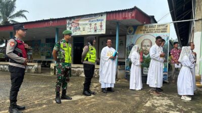 Tunjukkan Komitmen, Koramil 420-09/Bangko turut dalam pelaksanaan tugas pengamanan di Pos Nataru TA 2025.