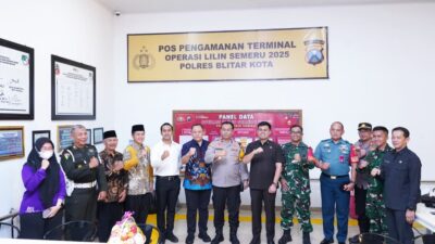 Dandim 0808/Blitar Bersama Forkopimda Kota Blitar Cek Sejumlah Gereja Dan Pos Nataru