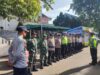 Personil Polsek Rangkasbitung Bersama Personil Polres Lebak Giat Apel Pengamanan Kebaktian Minggu di Gereja Pasundan