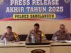 Capaian Akhir Tahun: Polres Sarolangun Ungkap 442 Kasus Kejahatan dan Narkoba Sepanjang 2025.
