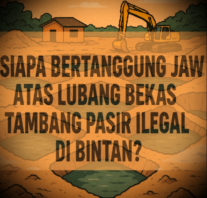 Siapa Bertanggung Jawab atas Lubang Bekas Tambang Pasir Ilegal di Bintan ?