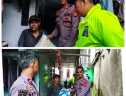 Kapolsek Rangkasbitung Polres Lebak dan Personil Bergerak Cepat Ke Lokasi Rumah Ambruk di Kampung Muhara