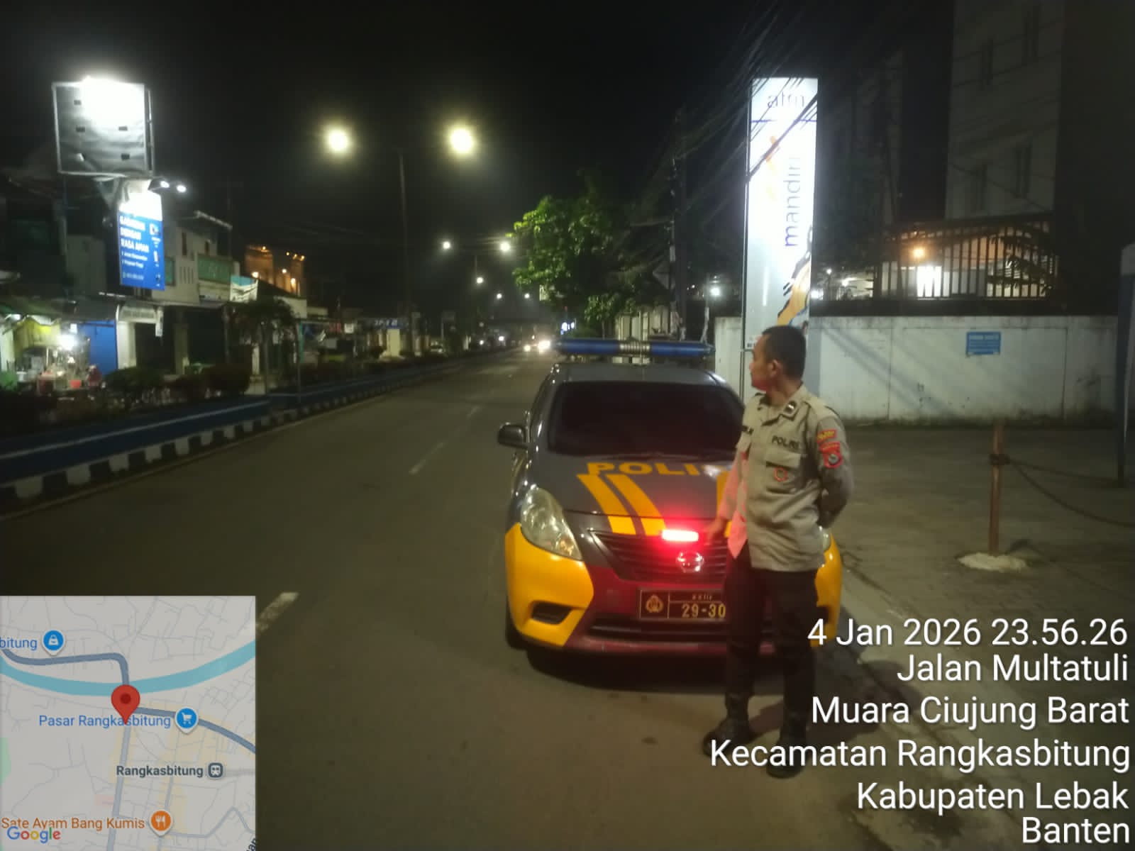Kanit Samapta Polsek Rangkasbitung Polres Lebak Patroli Ke Jalan Multatuli Cegah C3