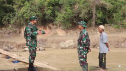 Dandim Aceh Tengah Tinjau  Lokasi Pembuatan Jembatan Gantung Kala Ili &  Reje Payung.