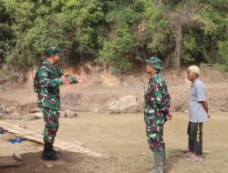 Dandim Aceh Tengah Tinjau  Lokasi Pembuatan Jembatan Gantung Kala Ili &  Reje Payung.