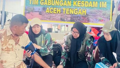 Kodim  0106/Aceh Tengah Gelar Pelayanan Kesehatan Untuk Umum Dalam Penanganan Bencana