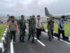 Dandim 0106/Aceh Tengah Menyambut Kepala Staf Angkatan Darat (KASAD) Jenderal TNI Maruli Simanjuntak, M.Sc. Di Bandara  Rembele