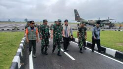 Dandim 0106/Aceh Tengah Menyambut Kepala Staf Angkatan Darat (KASAD) Jenderal TNI Maruli Simanjuntak, M.Sc. Di Bandara  Rembele