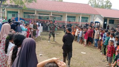 Anggota Koramil 05/Linge Pulihkan Trauma Anak Anak Di Kemukiman Jamat