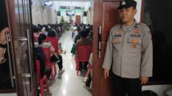Anggota Polsek Rangkasbitung Polres Lebak Patroli Dialogis Ketempat Ibadah Gereja Pantekosta Antisipasi Gangguan Kamtibmas
