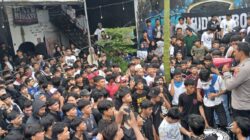 Kapolsek Rangkasbitung Polres Lebak Bersama Personil Giat PAM Nobar Sepak Bola di Cafe Arkan 91