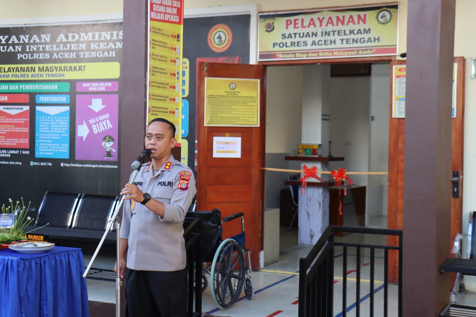 Kapolres Aceh Tengah Launching Ruang Pelayanan SKCK Berstandar Ombudsman RI