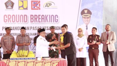 Dorong Perekonomian Rakyat, Forkopimda Kab. Blitar Hadiri Peletakan Batu Pertama Pembangunan Pasar Kesamben