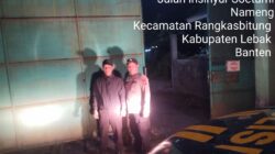 Anggota Piket Polsek Rangkasbitung Polres Lebak Giat Patroli Dialogis Temui Security Ke Tempat Penggemukan Sapi Potong