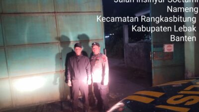 Anggota Piket Polsek Rangkasbitung Polres Lebak Giat Patroli Dialogis Temui Security Ke Tempat Penggemukan Sapi Potong