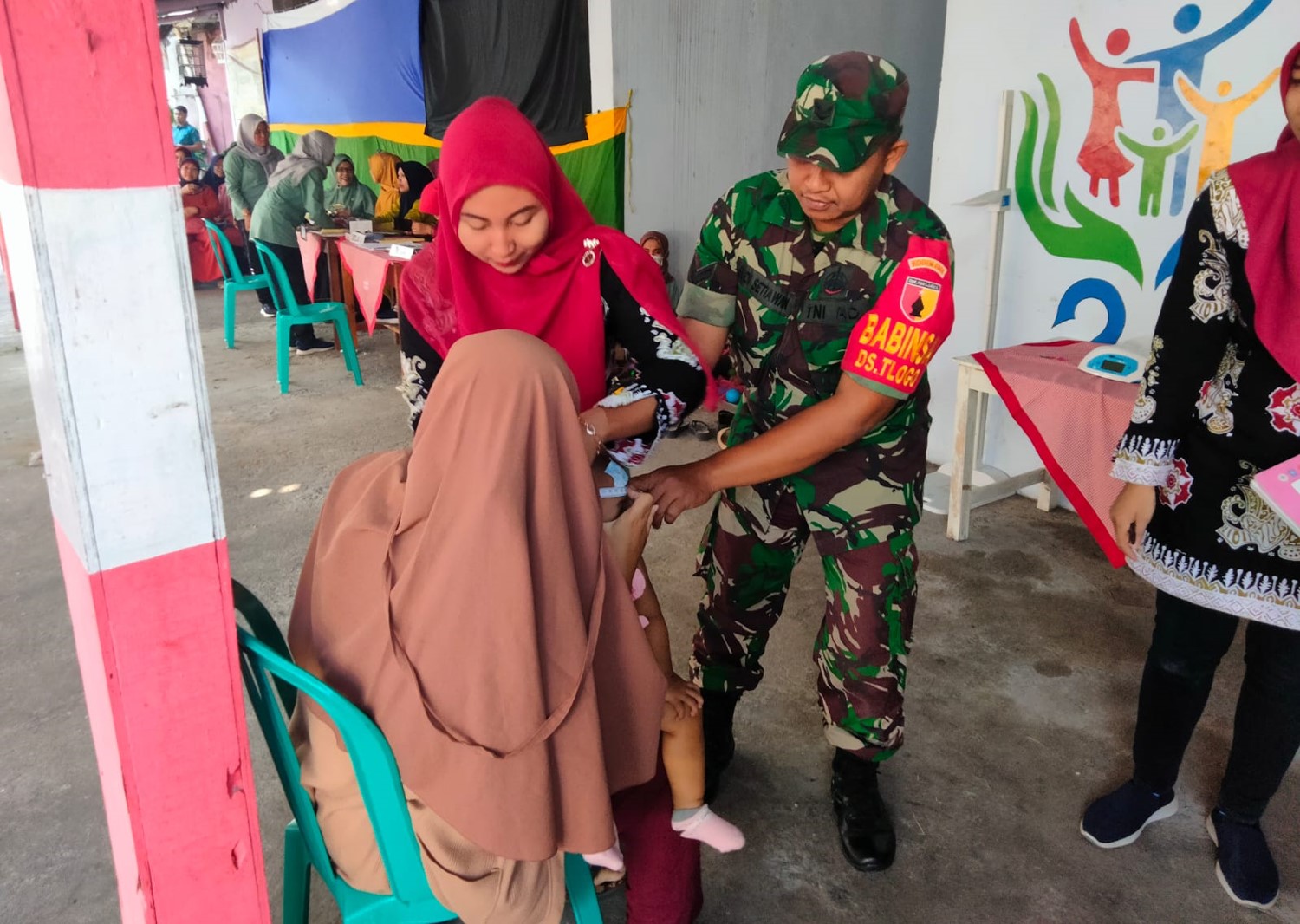 Babinsa Tlogo Bersama Kader Dan Bidan Desa Aktif Cegah Stunting Lewat Posyandu Balita