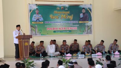 Polres Aceh Tengah Peringati Isra Mi’raj Nabi Muhammad SAW 1447 H, Kapolres Tekankan Kepedulian Pasca Bencana