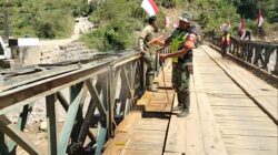 TNI Percepat Pembangunan Jembatan Bailey Krueng Pelang