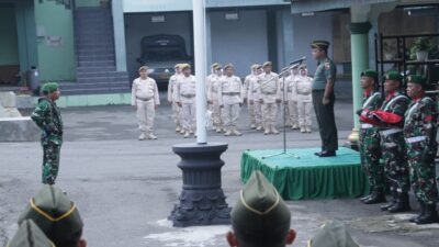 Kodim 0808/Blitar Gelar Upacara Bendera 17-an, Wujudkan Jiwa Patriotisme Dan Disiplin Prajurit