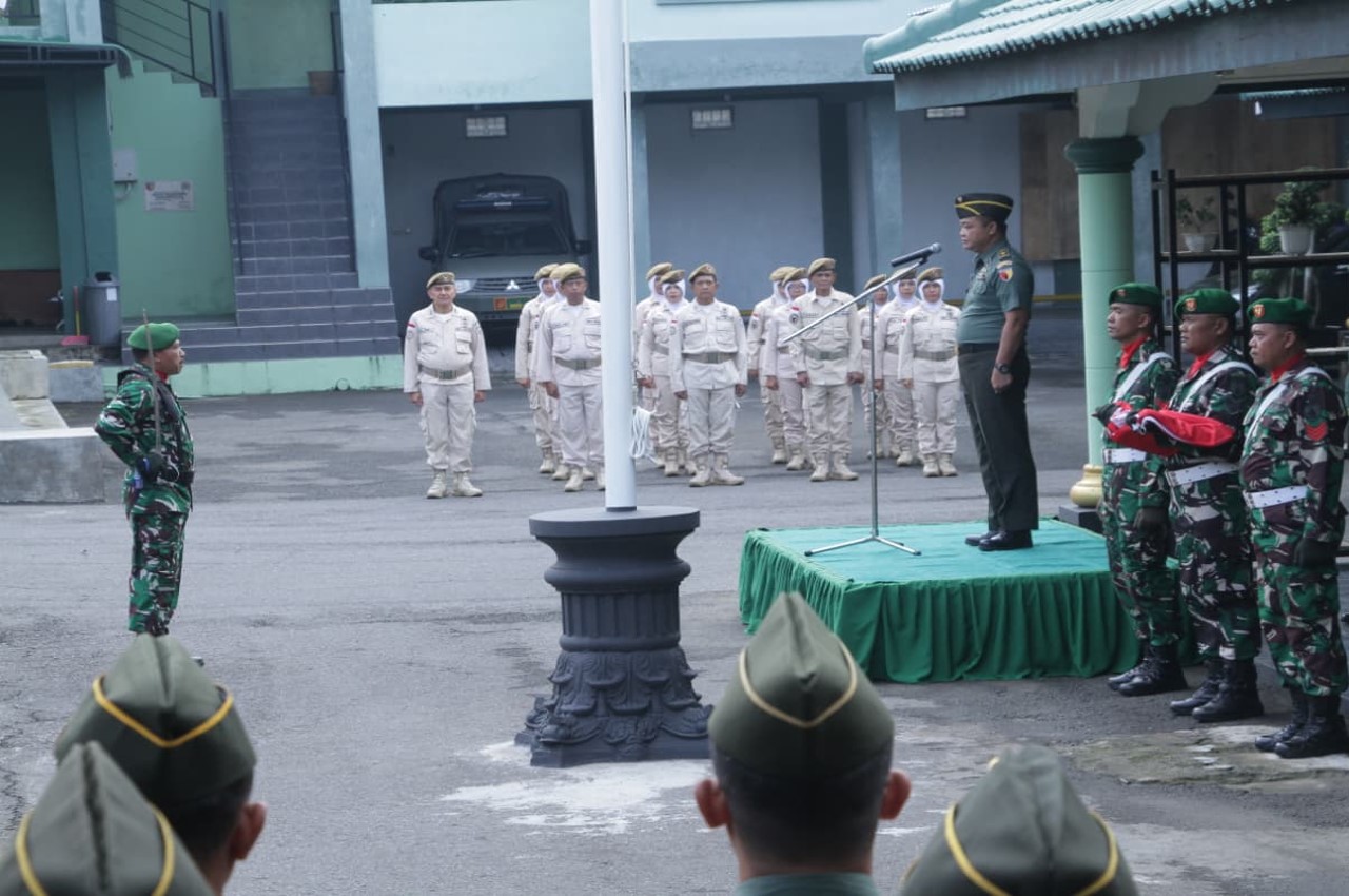 Kodim 0808/Blitar Gelar Upacara Bendera 17-an, Wujudkan Jiwa Patriotisme Dan Disiplin Prajurit