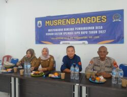 Kanit Binmas Polsek Rangkasbitung Polres Lebak Hadiri Musrenbangdes di Desa Cimangeunteng