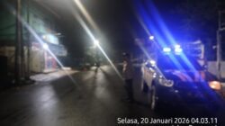 Antisipasi Balapan Liar,Kanit Samapta Polsek Rangkasbitung Polres Lebak Giat Patroli Bluelight