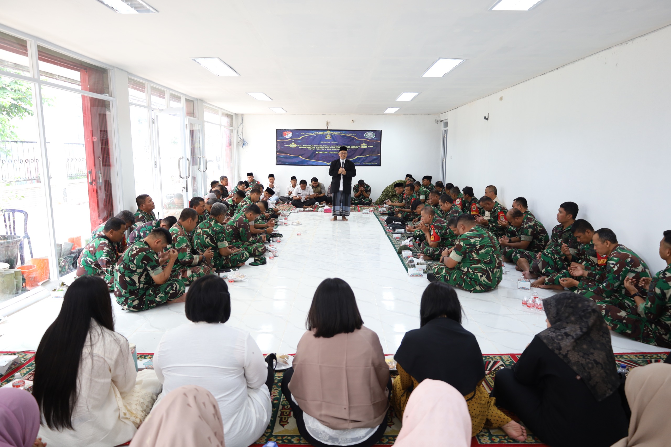 Kodim 0502/Jakarta Utara Peringati Isra Miraj Nabi Muhammad SAW 1447 H, Perkuat Iman Dan Doa Bersama