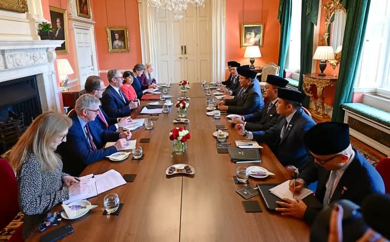 Dari Maritim hingga Pendidikan, Presiden Prabowo dan PM Starmer Perkuat Kemitraan Strategis Indonesia – Inggris