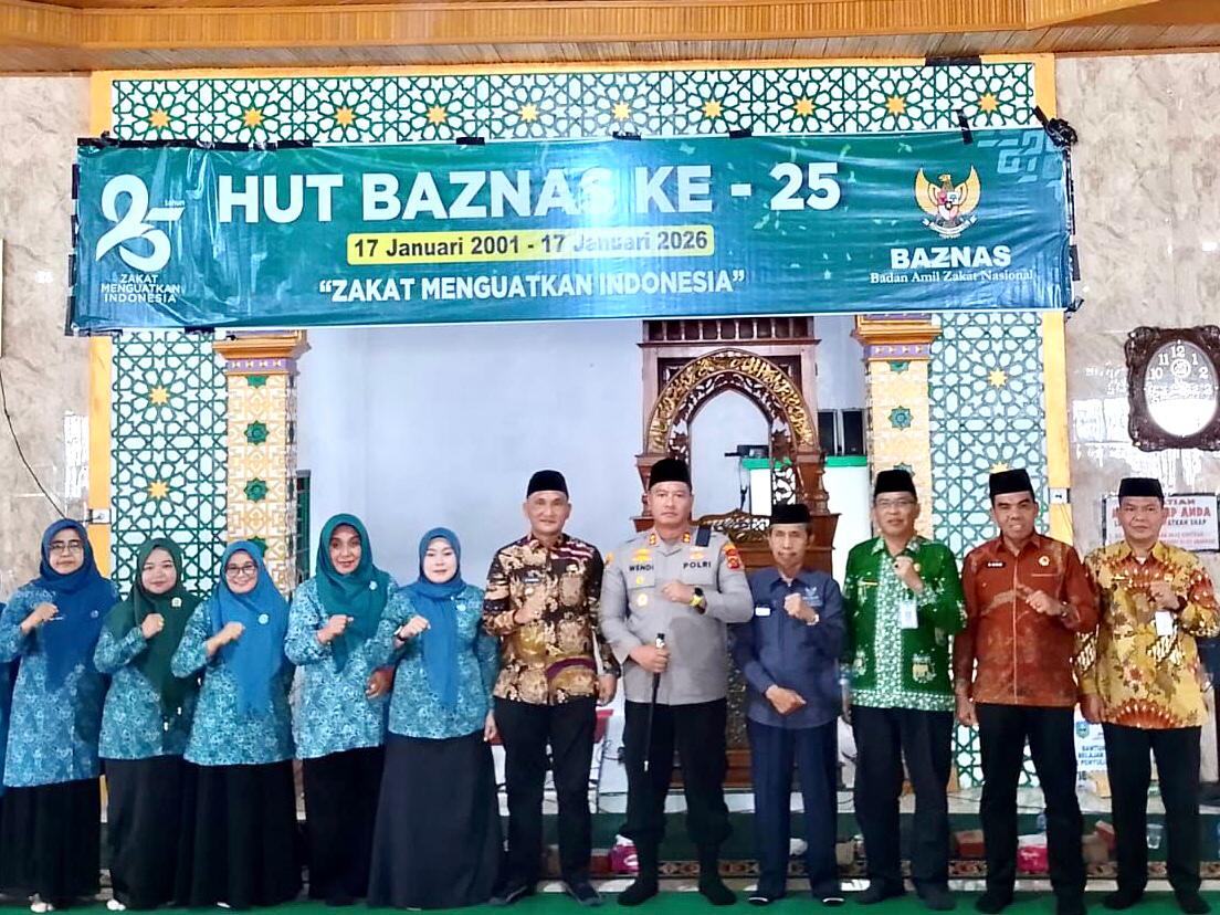 Bupati dan Kapolres Sarolangun, Hadiri Tasyakuran HUT ke-25 BAZNAS