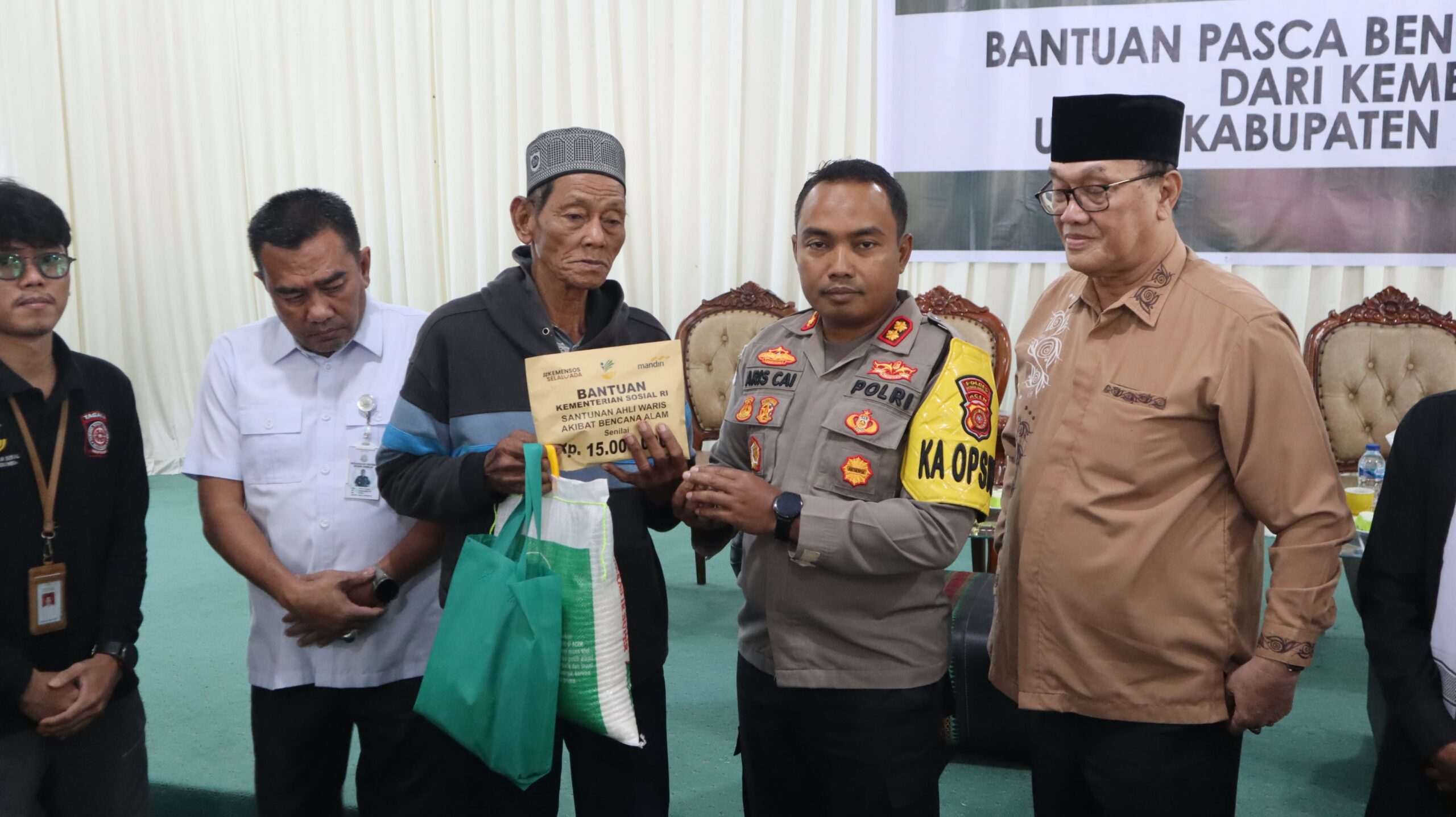 Kapolres Bener Meriah Hadiri Penyerahan Bantuan Bencana dari Kemensos RI, Wujud Kepedulian Negara untuk Masyarakat Terdampak
