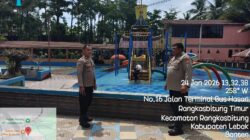 Petsonil Polsek Rangkasbitung Polres Lebak Patroli Dialogis Ke Obyek Wista Kolam Renang