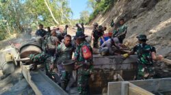 Pembangunan Jembatan Gantung Burni Bius Capai 39 Persen, Babinsa Lakukan Monitoring