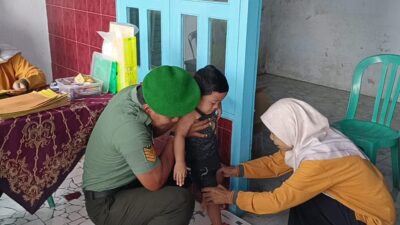 Sinergi Babinsa Dan Nakes, Ujung Tombak Percepatan Penurunan Stunting Di Sutojayan