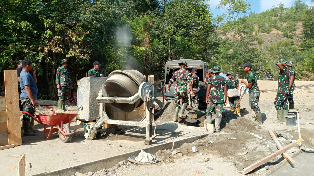 Pembangunan Jembatan Gantung Kalaili Capai 23 Persen, TNI Pastikan Rampung Februari 2026