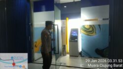 Personil Piket Jaga Polsek Rangkasbitung Polres Lebak Patroli Obvit Ke Bank Mandiri Dan Cek Mesin Atm