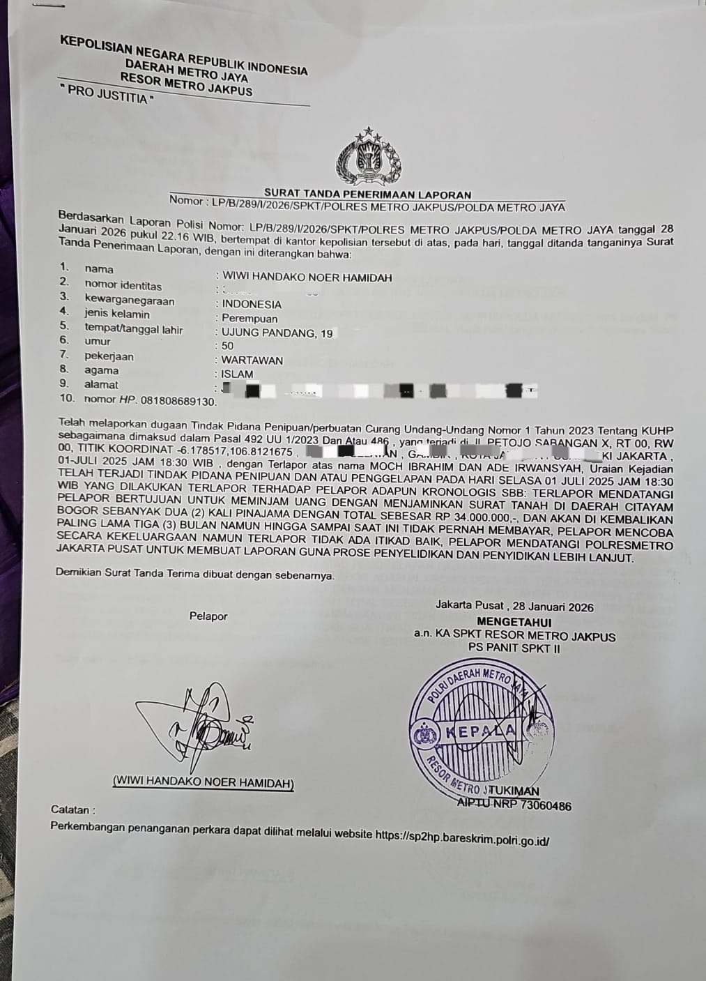 Wow !! Diduga Rumah Dinas Aspol Diperjual Belikan Dan Jaminkan Pinjaman Ke Warga Sipil Korban Laporkan Kepolisi