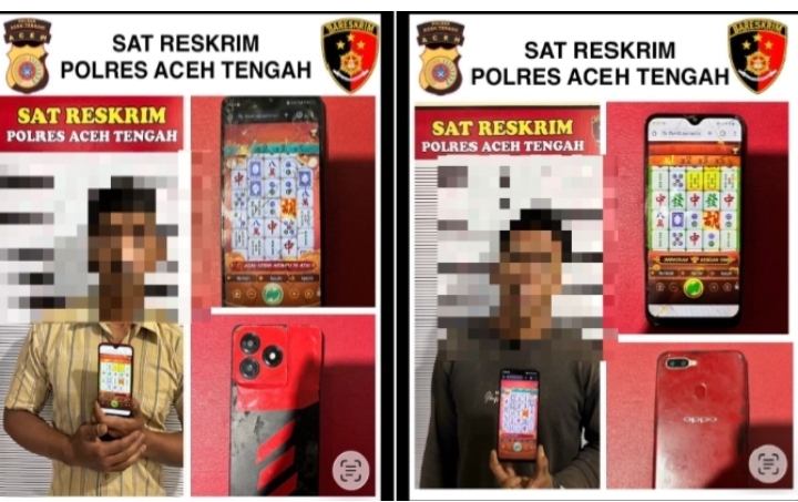 Satreskrim Polres Aceh Tengah Ungkap Kasus Judi Online, Dua Pelaku Diamankan
