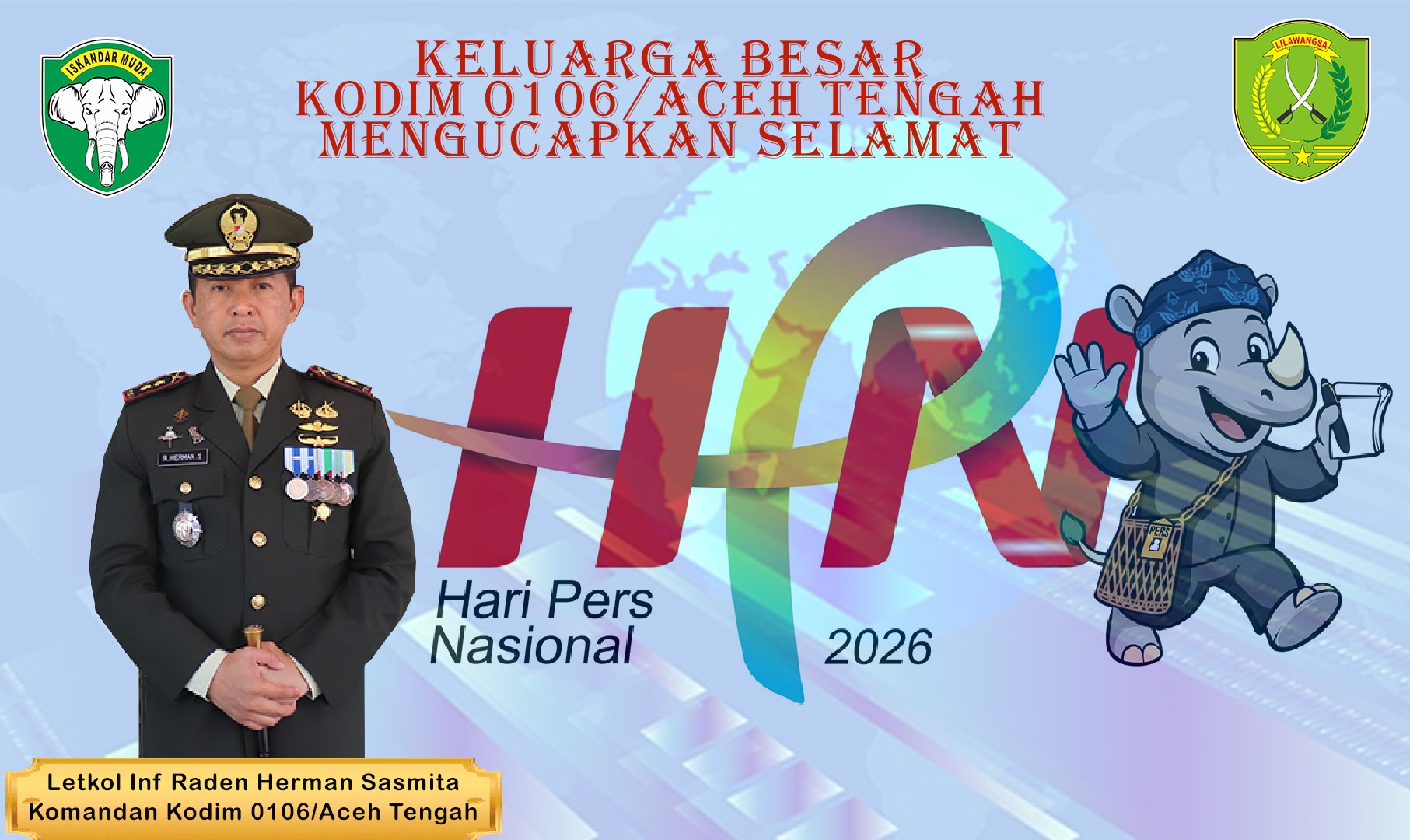 Dandim 0106/Aceh Tengah Ucapkan Selamat HPN ke-80, Tekankan Peran Strategis Pers