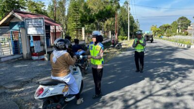 Satlantas Polres Bener Meriah Tertibkan Pelanggar dan Edukasi Pengendara dalam Operasi Keselamatan Seulawah 2026