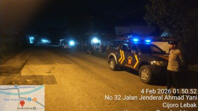 KSPKT I Polsek Rangkasbitung Polres Lebak Giat Patroli Mobile Ke Jalan Jendral Ahmad Yani Rangkasbitung