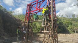 Pembangunan Jembatan Gantung di Desa Burlah Aceh Tengah Capai 46,5 Persen