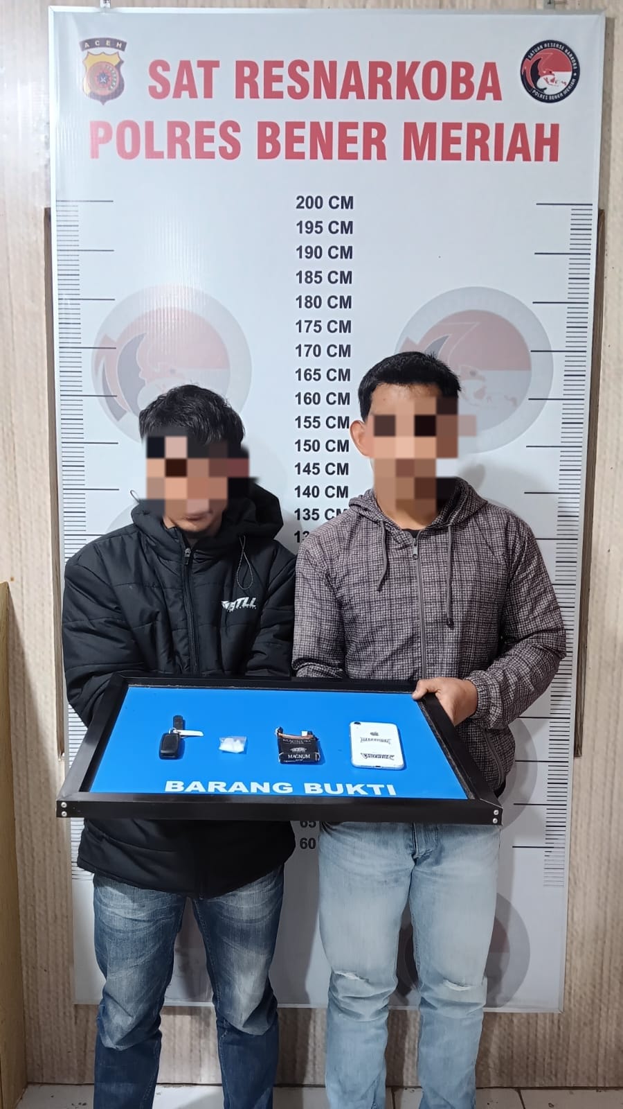 Satresnarkoba Polres Bener Meriah Amankan Dua Pelaku Penyalahgunaan Sabu