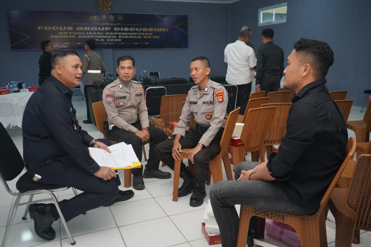 Transformasi Taktis Aktualisasi Kepemimpinan, Serdik Sespimmen Dikreg Ke-66 Gelar FGD di Polresta Tangerang